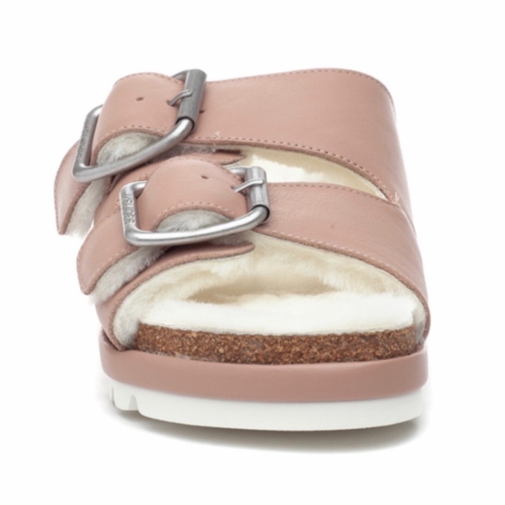 NWT J/SLIDES LYNX Rose Leather Sandal - Picture 5 of 15